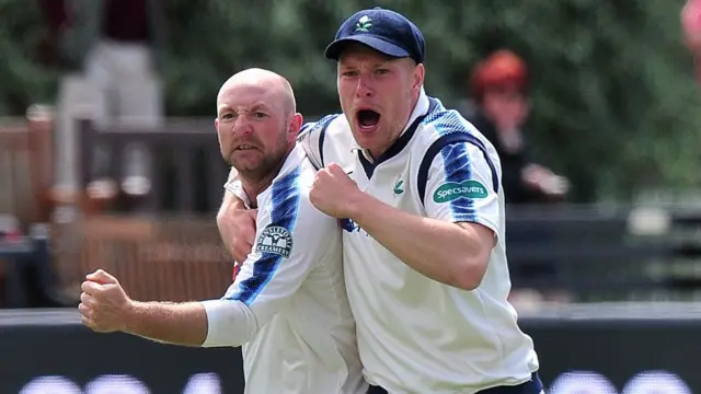 Yorkshire celebrate victory