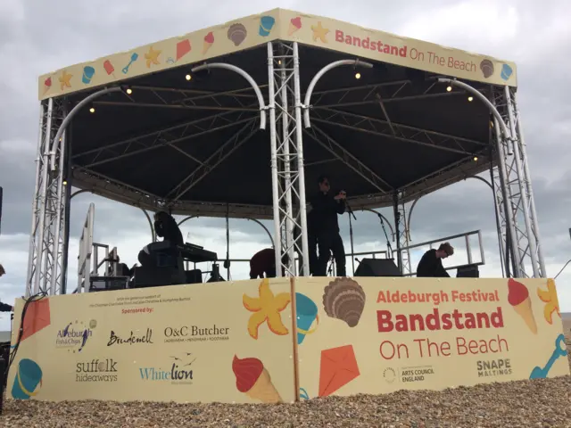 Aldeburgh Festival bandstand on the beach