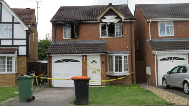 House damaged in fire