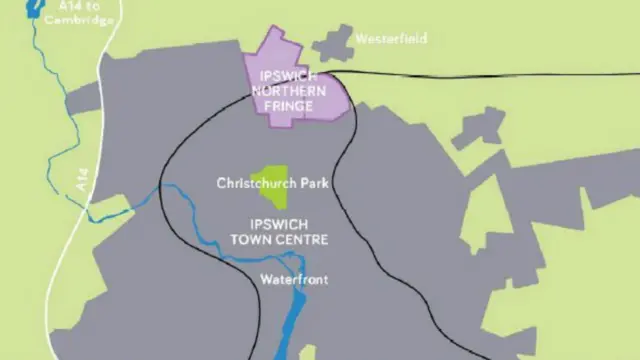 Map showing area of Northern Fringe scheme