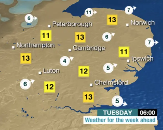 Overnight weather map