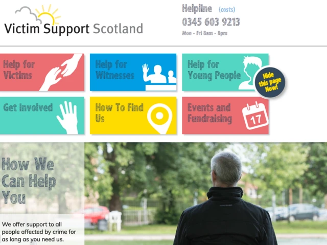 Victim Support Scotland homepage