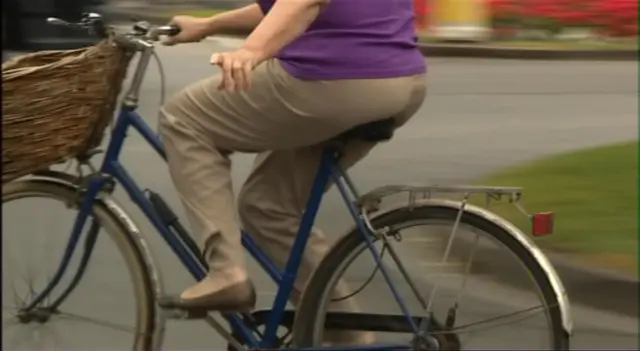 Woman on a bike