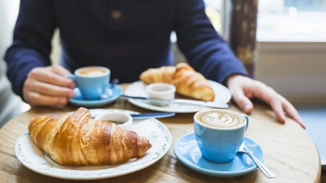 Breakfast in a Paris cafe