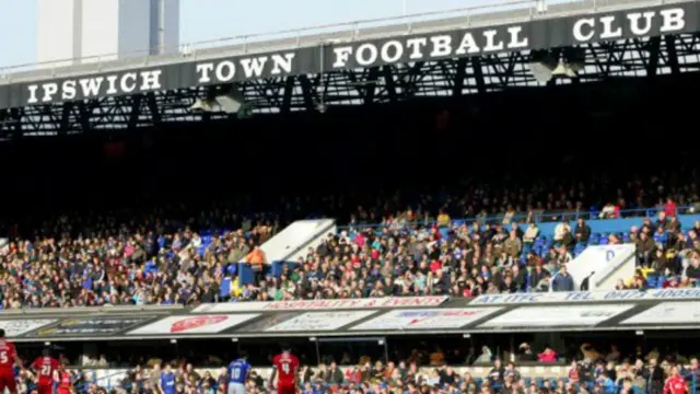 Interior of Portman Road