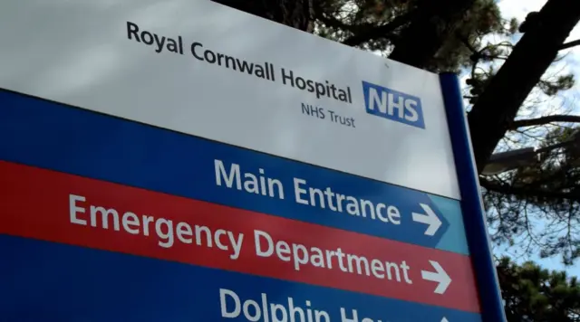 Royal Cornwall Hospital sign