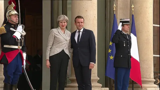 Theresa May and Emmanuel Macron