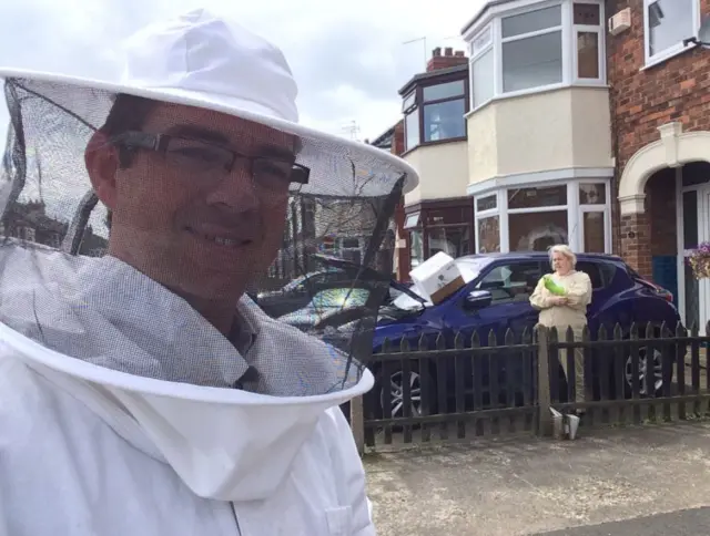 Bees are being removed from a car in Hull