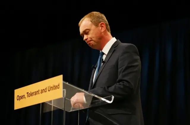 Tim Farron pictured in 2016