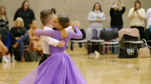 Young ballroom dancers