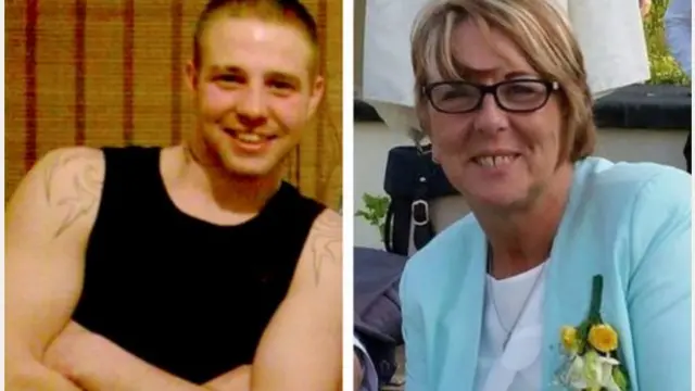 Yvonne Upton, pictured right, and her son Connor, pictured left