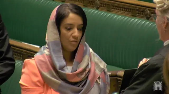 Labour MP Naz Shah being sworn in after the 2015 election