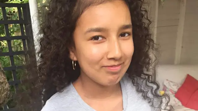 Jessica Urbano, 12, who was on the 20th floor of Grenfell Tower in west London when the blaze broke out and is still unaccounted for.