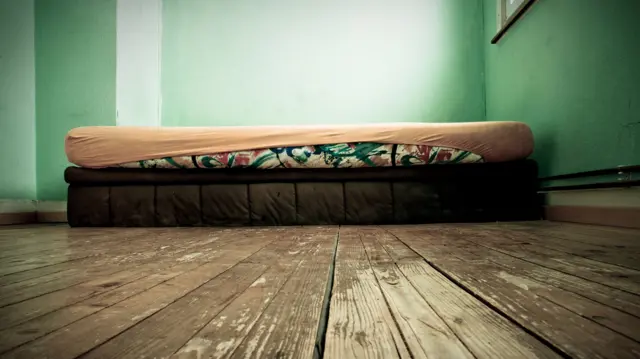 Mattress on floor