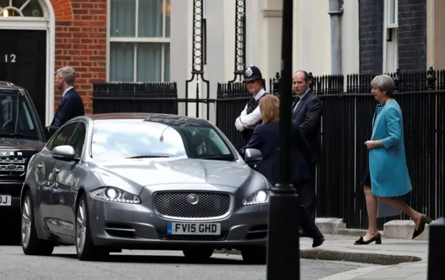 Theresa May in Downing Street