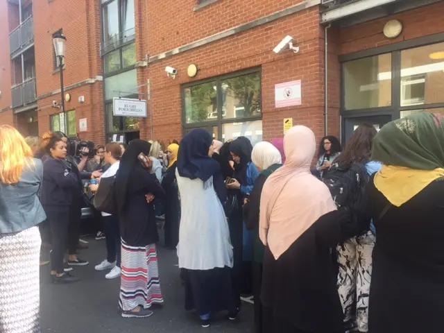 People standing in the street