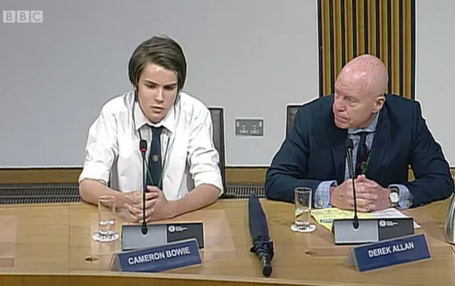 Kirkcaldy High School student Cameron Bowie