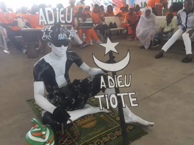 Receiving body of Cheick Tiote at Abidjan International  airport