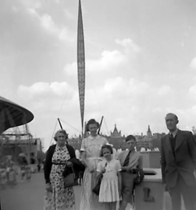 Viewer Mike Carey and his family at the Festival of Britain