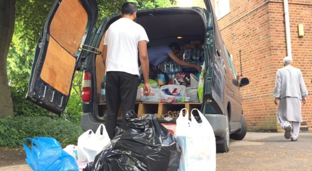 Van of donations