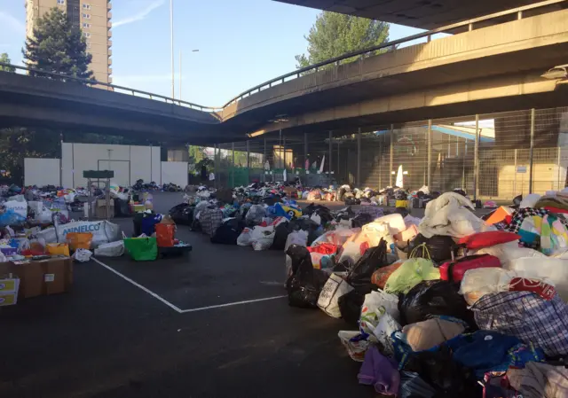 Donations for Grenfell Tower victims