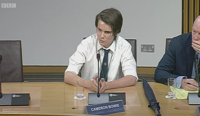 Kirkcaldy High School student Cameron Bowie