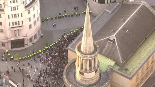 Protest outside BBC Broadcasting House