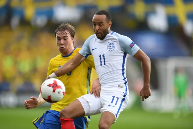 Nathan Redmond with possession