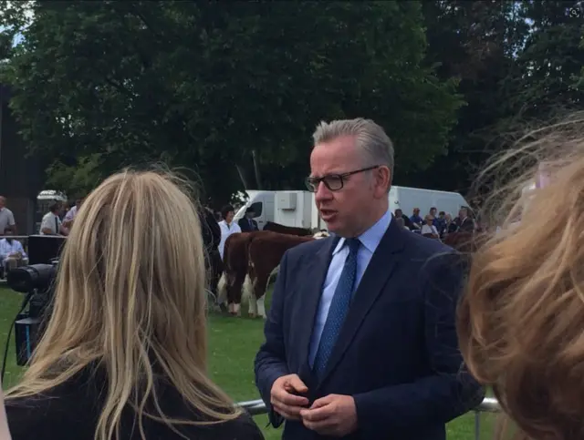 Michael Gove at The Royal Three Counties Show