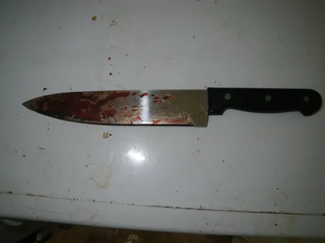 The knife recovered from the flat