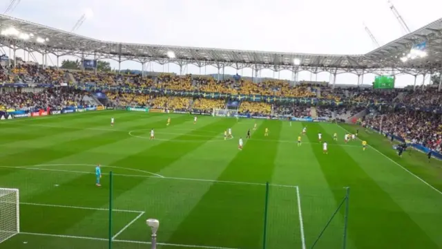 View of the match from the stands