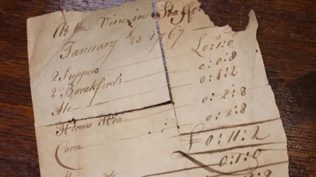 The 250-year-old receipt