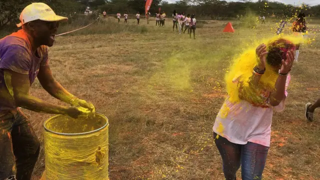 Runner on Colour Run