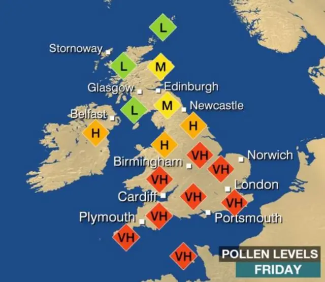 Pollen map