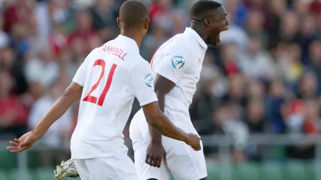 Micah Richards celebrates