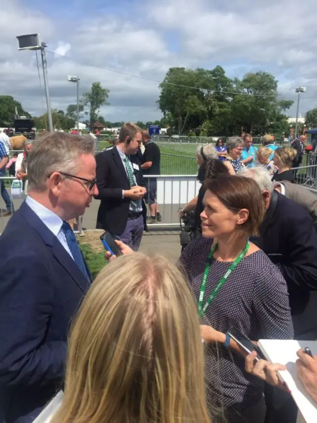 Michael Gove at the Royal Three Counties Show