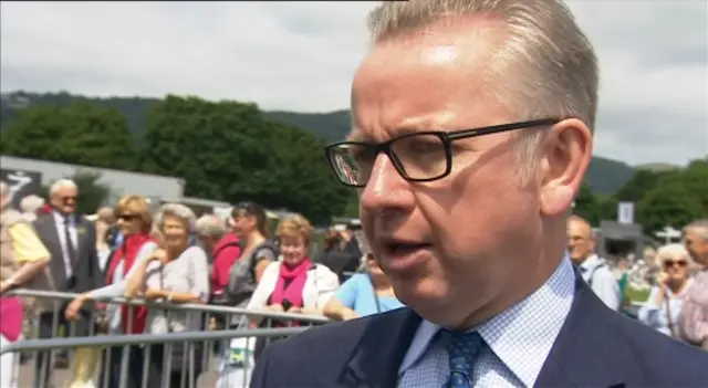 Michael Gove at the Three Counties Show