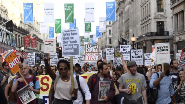 Protest in Regent Street, London