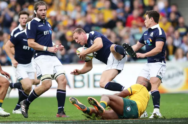 Greig Tonks in action for Scotland