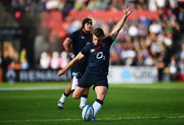 George Ford of England kicks