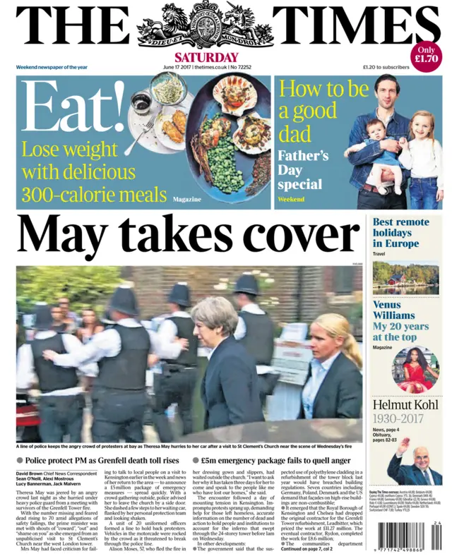 The Times front page