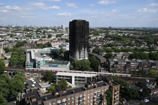 Tube line near Grenfell Tower