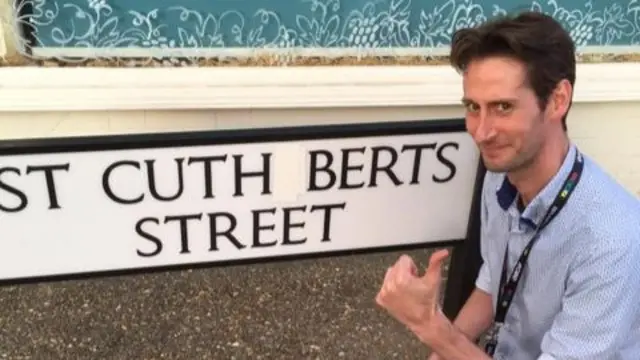 St Cuth Berts Street sign.