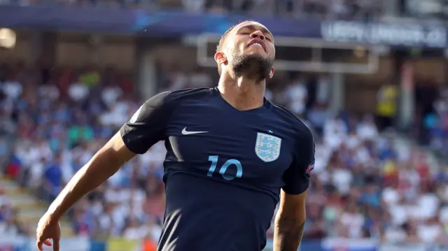 Lewis Baker reacts