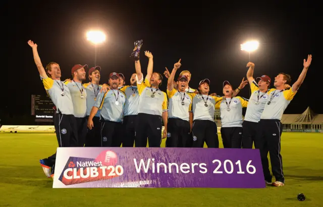 Swardeston after winning the T20 National competition in 2016