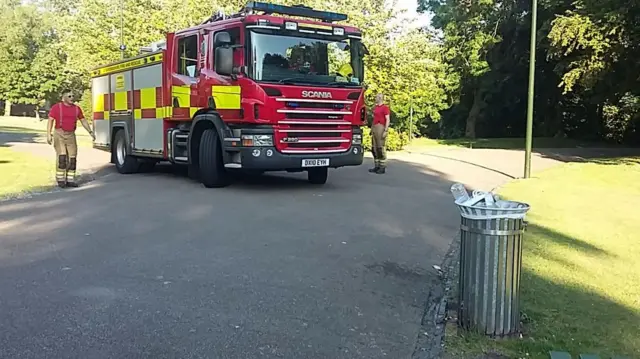 Fire engine at Hanley Park