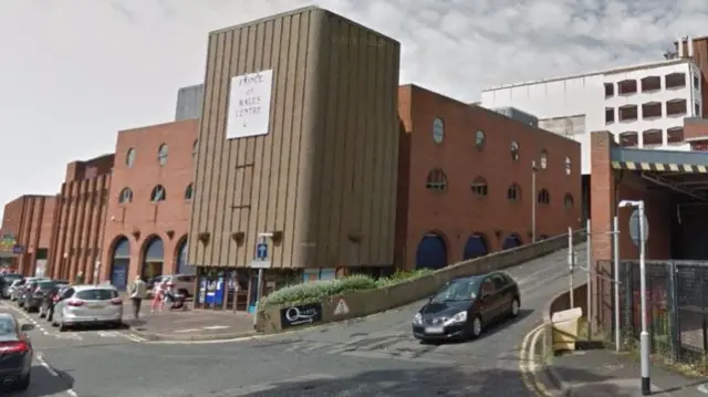 Ramp leading to Prince of Wales Theatre on Church Street