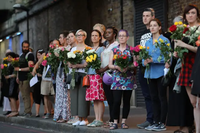 Vigil near scene of the attack