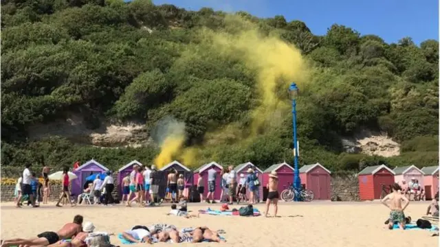 Bournemouth Beach fire