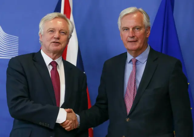 David Davis and Michael Barnier